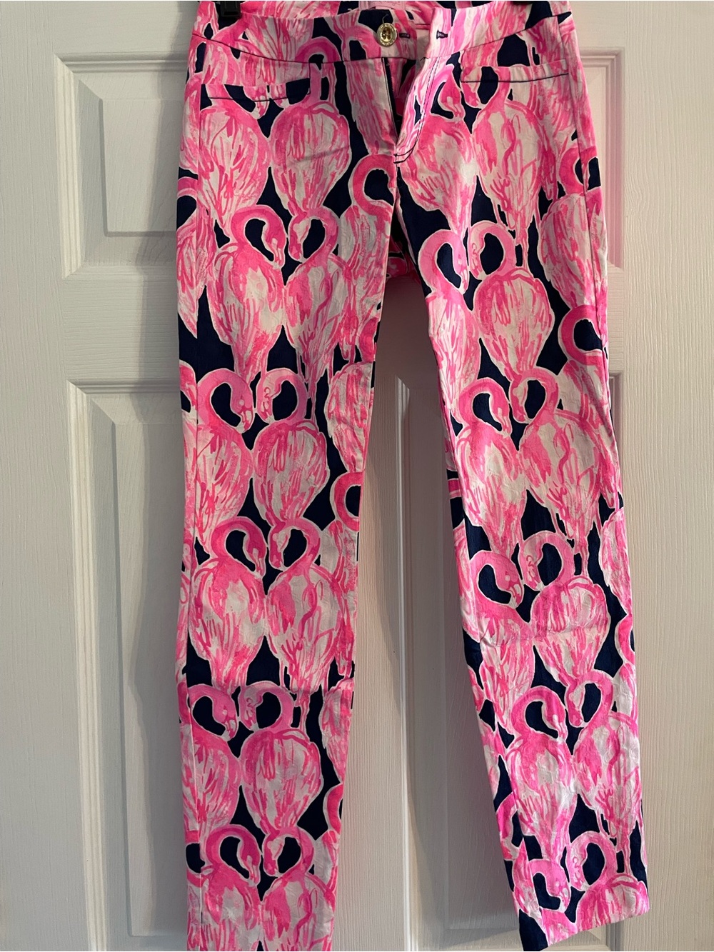 Lilly Pulitzer Kelly Skinny Ankle Flamingo Pants